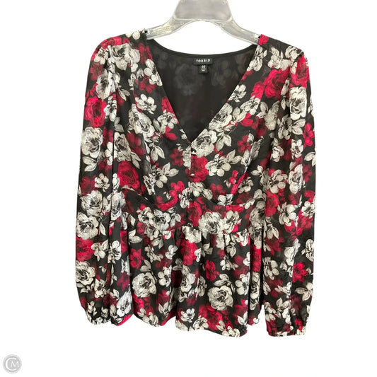 Top Long Sleeve By Torrid In Multi-colored, Size: M