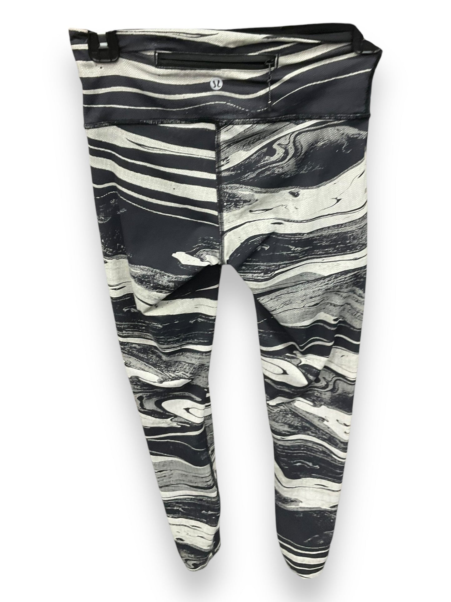 Athletic Leggings By Lululemon In Black & Grey, Size: S