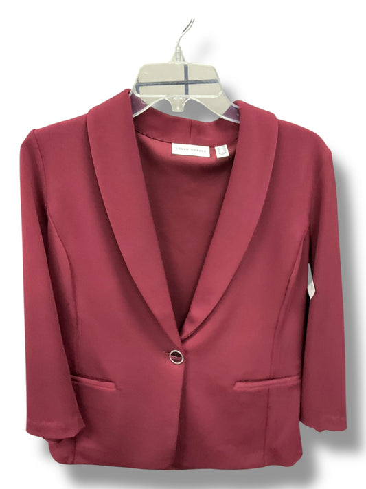 Blazer By Susan Graver In Maroon, Size: Mp