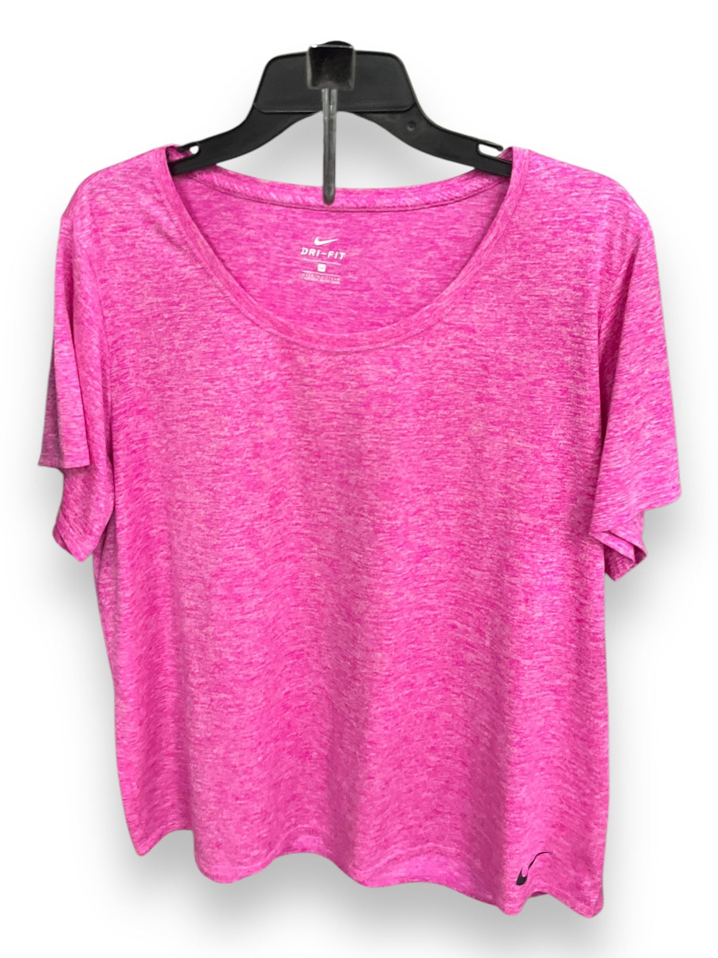 Athletic Top Short Sleeve By Nike Apparel In Pink, Size: 1x