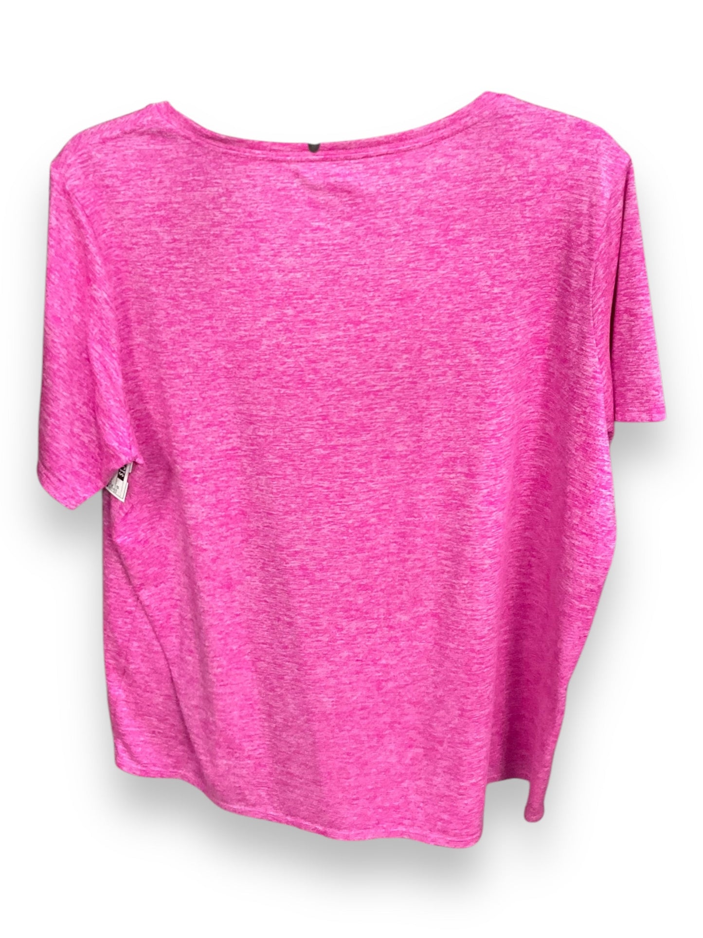 Athletic Top Short Sleeve By Nike Apparel In Pink, Size: 1x