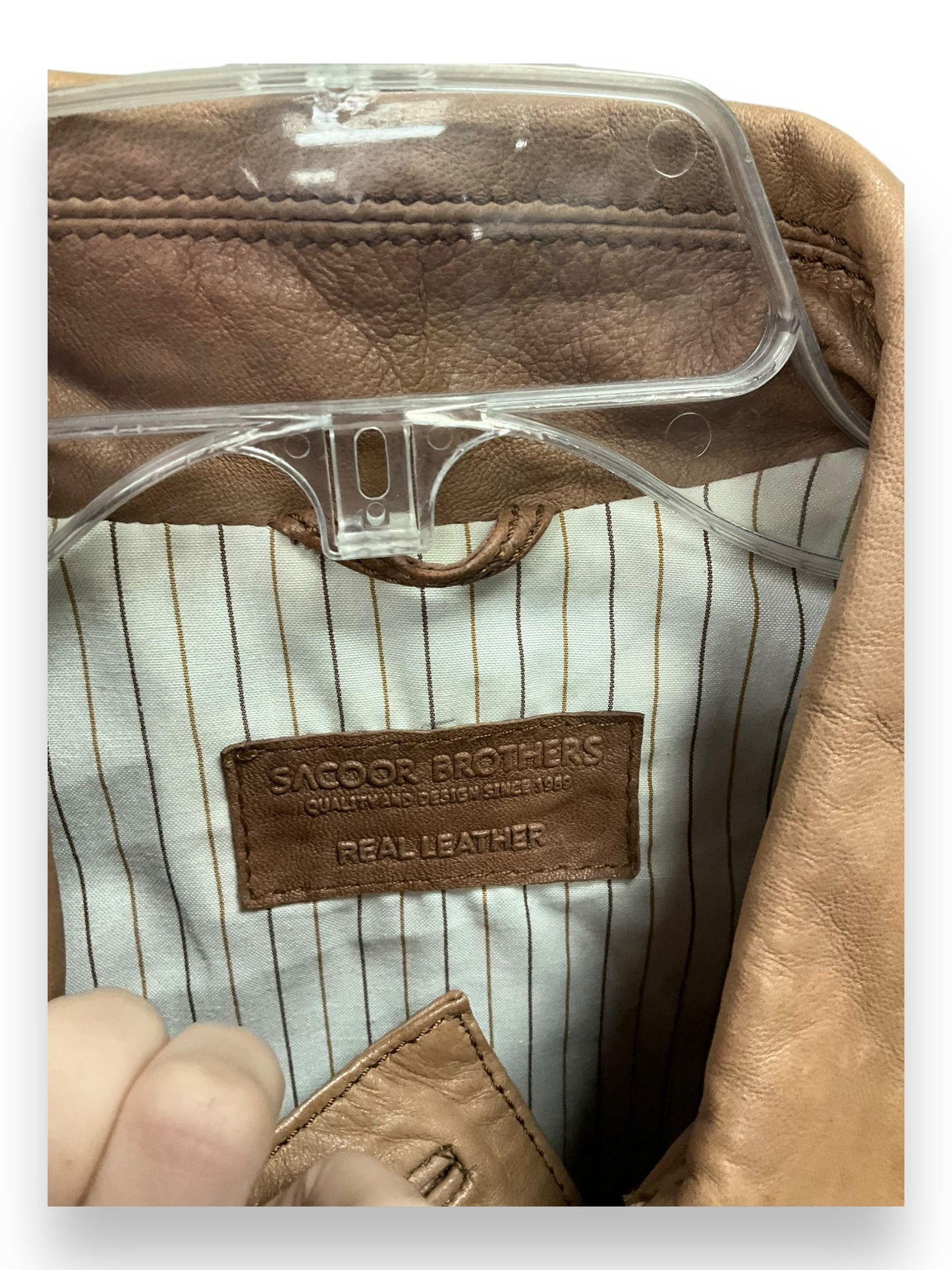 Jacket Other By Clothes Mentor In Tan, Size: M
