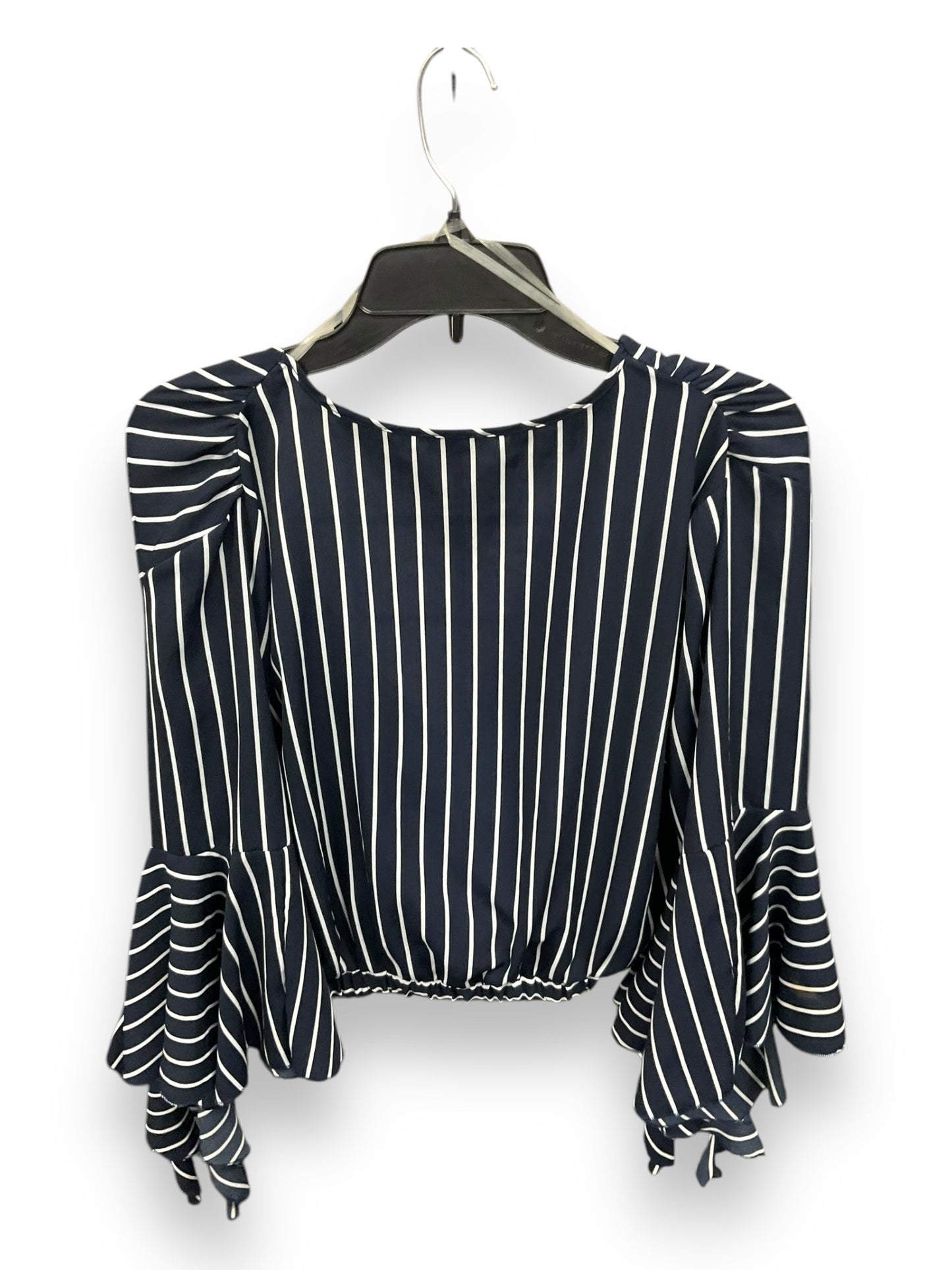 Top Long Sleeve By Charlotte Russe In Navy, Size: M