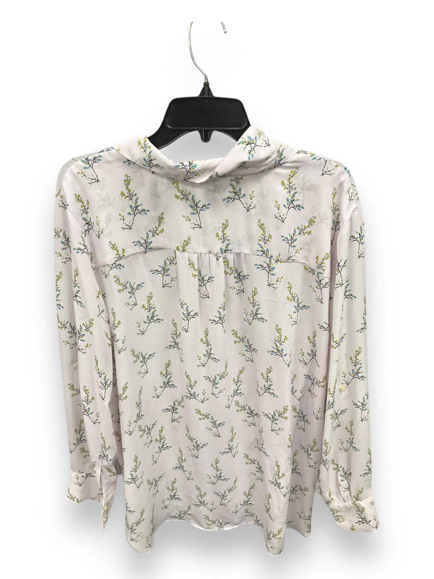 Blouse Long Sleeve By Loft In White, Size: Xxl