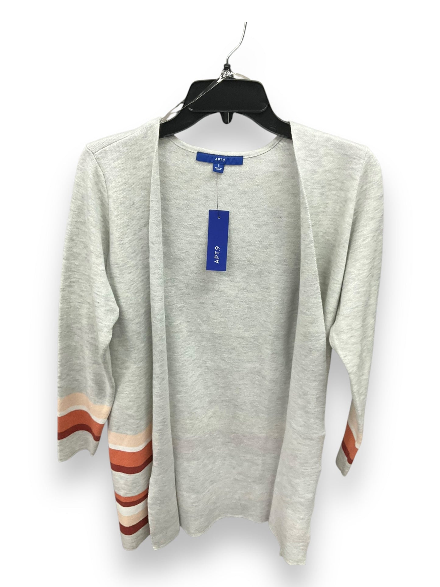 Cardigan By Apt 9 In Grey & Orange, Size: S