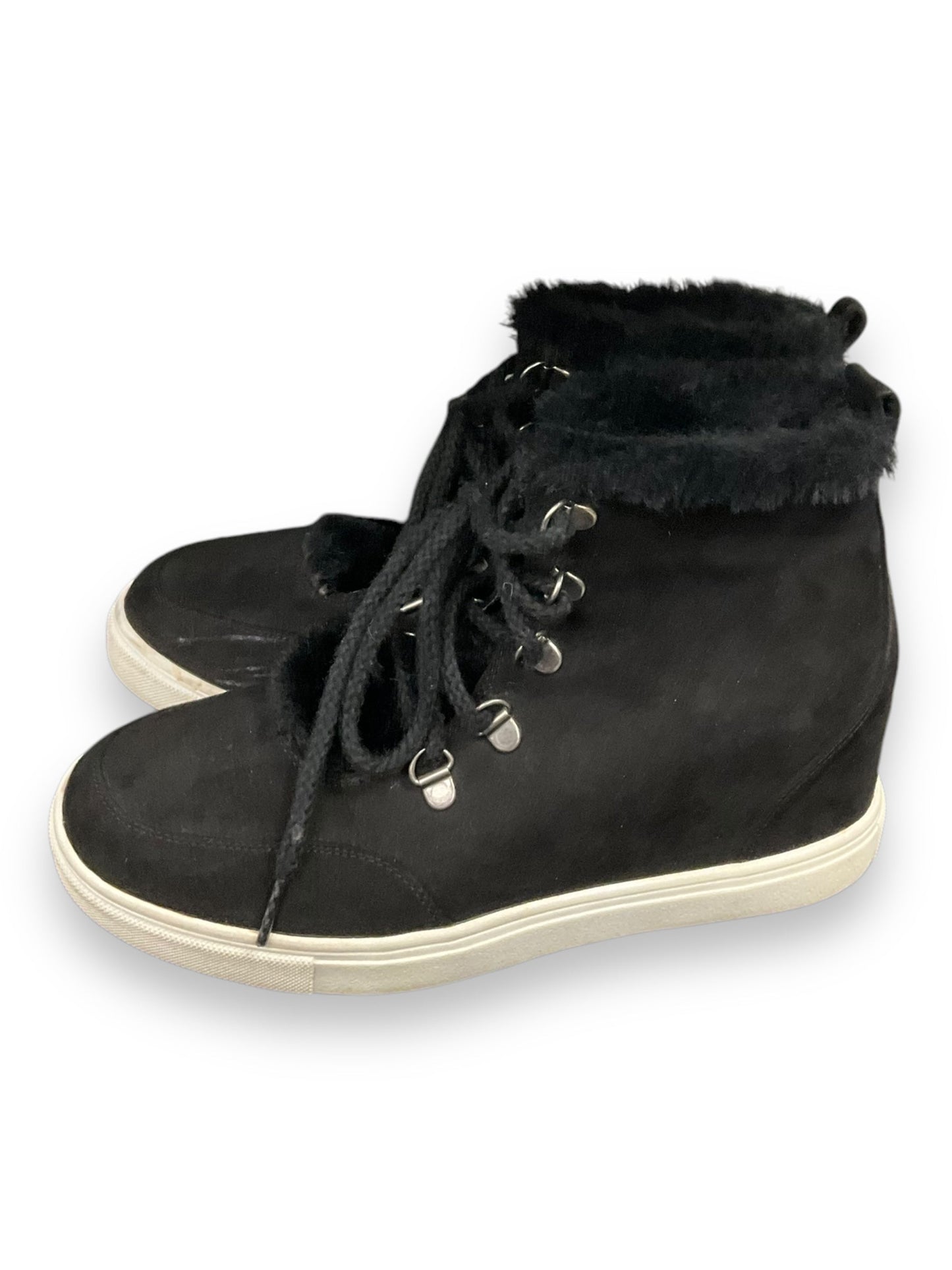 Boots Ankle Flats By Clothes Mentor In Black, Size: 8.5