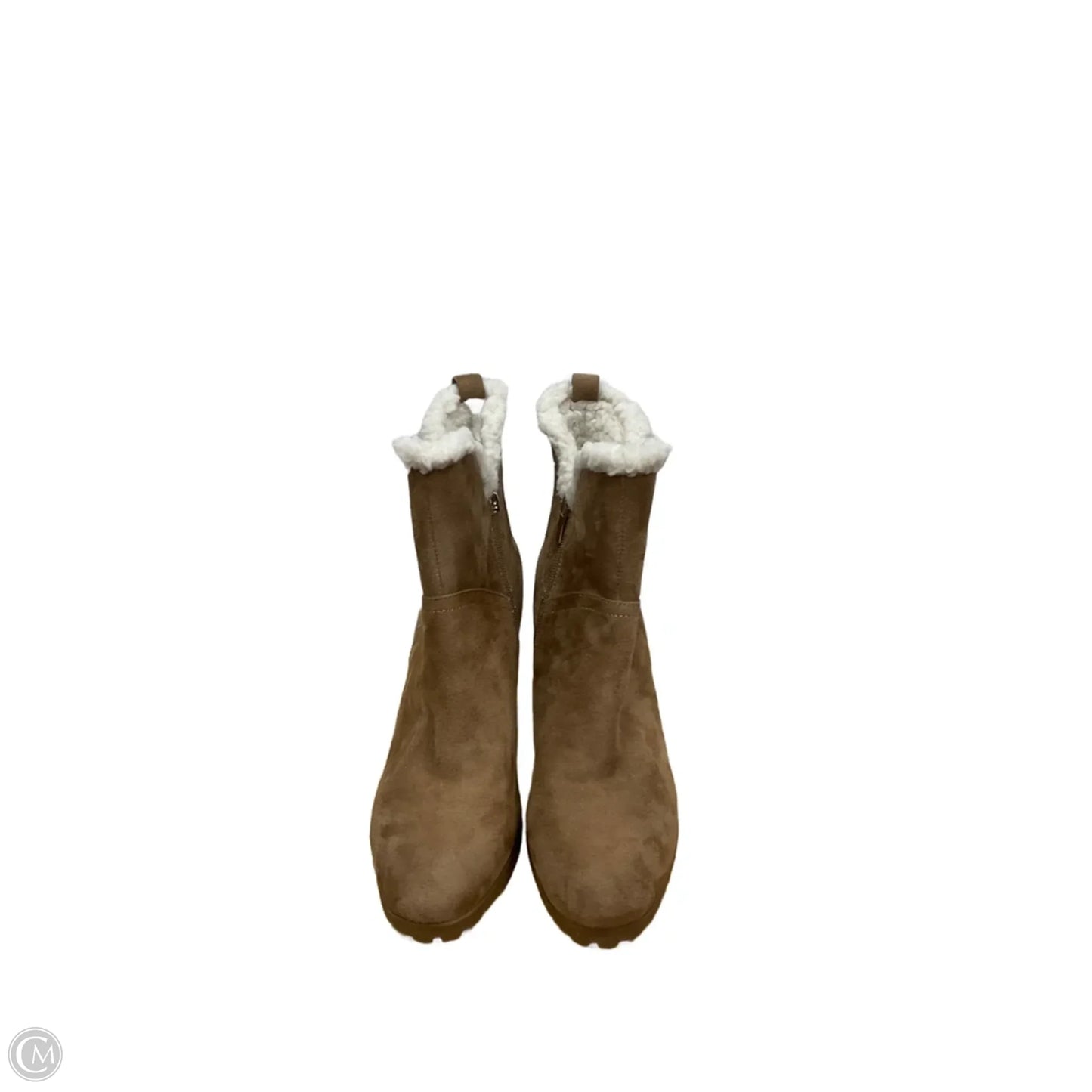 Boots Knee Heels By Nine West In Tan, Size: 8.5