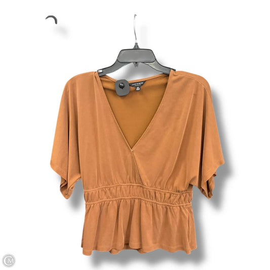 Top Short Sleeve By Lucky Brand In Brown, Size: S