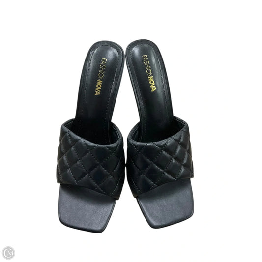 Sandals Heels Stiletto By Fashion Nova In Black, Size: 8