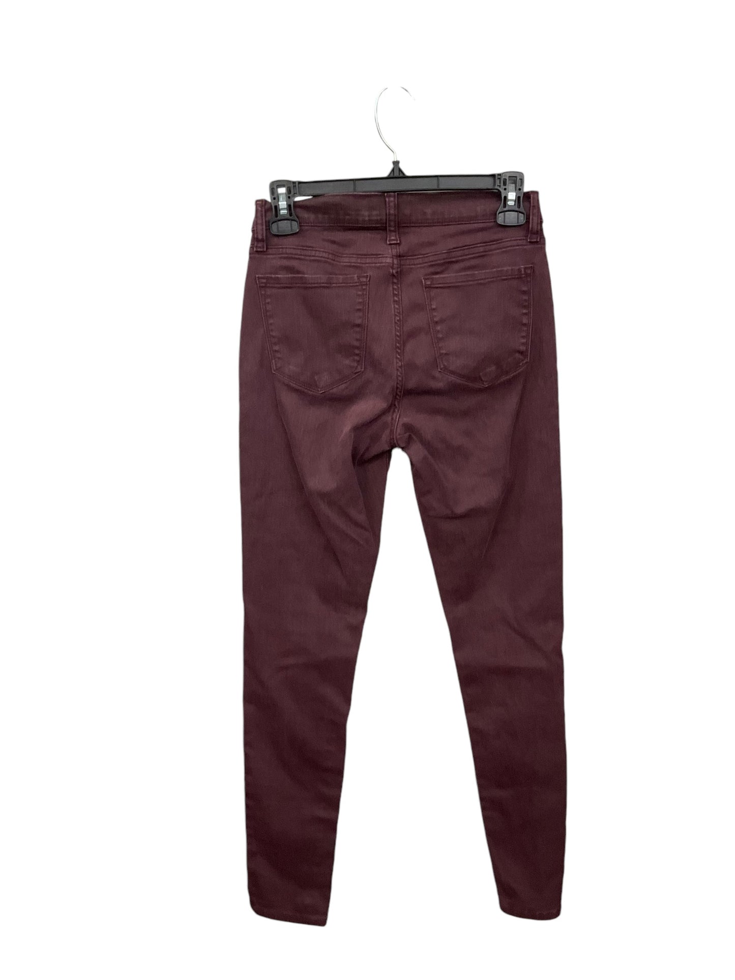 Jeans Skinny By Banana Republic In Maroon, Size: 2