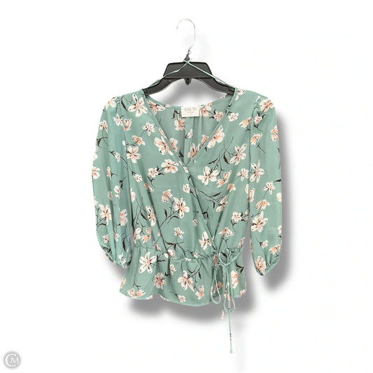 Top 3/4 Sleeve By Sienna Sky In Green, Size: S