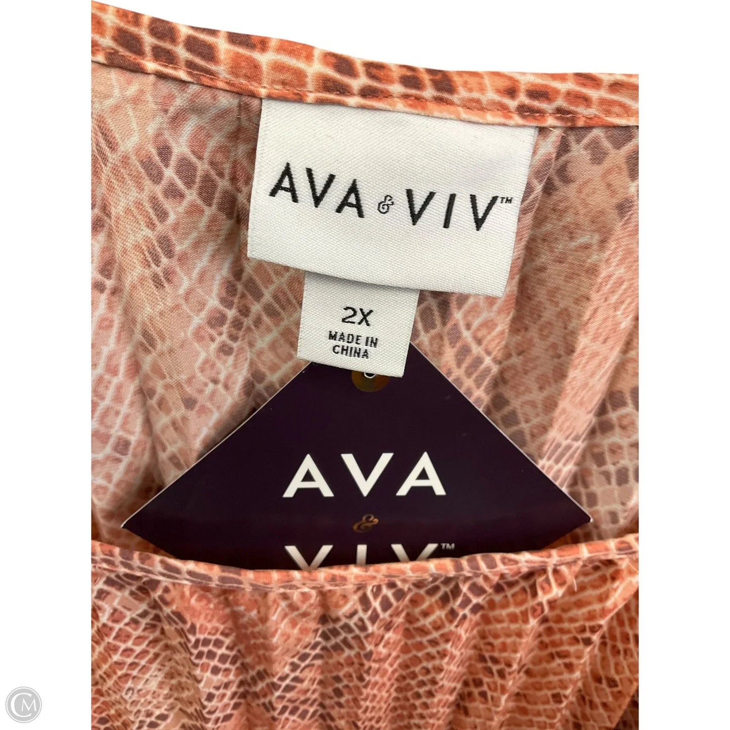 Dress Casual Maxi By Ava & Viv In Orange, Size: 2x