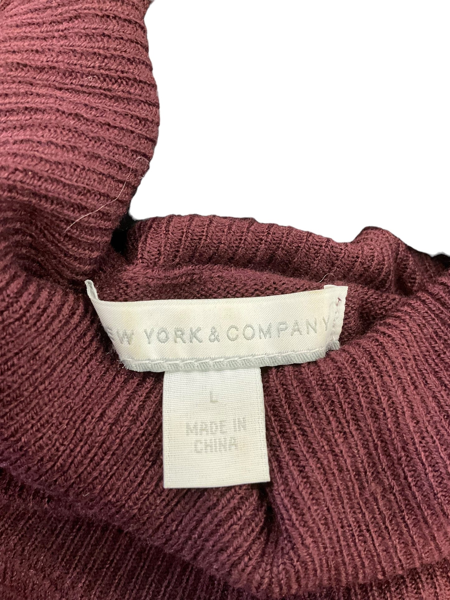 Sweater By New York And Co In Maroon, Size: L