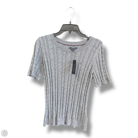 Top Short Sleeve By Tommy Hilfiger In Grey, Size: M