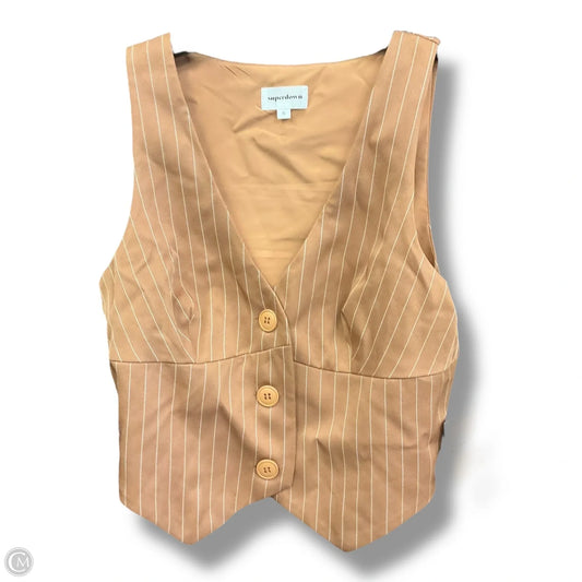 Vest Faux Fur & Sherpa By Superdown In Brown, Size: S
