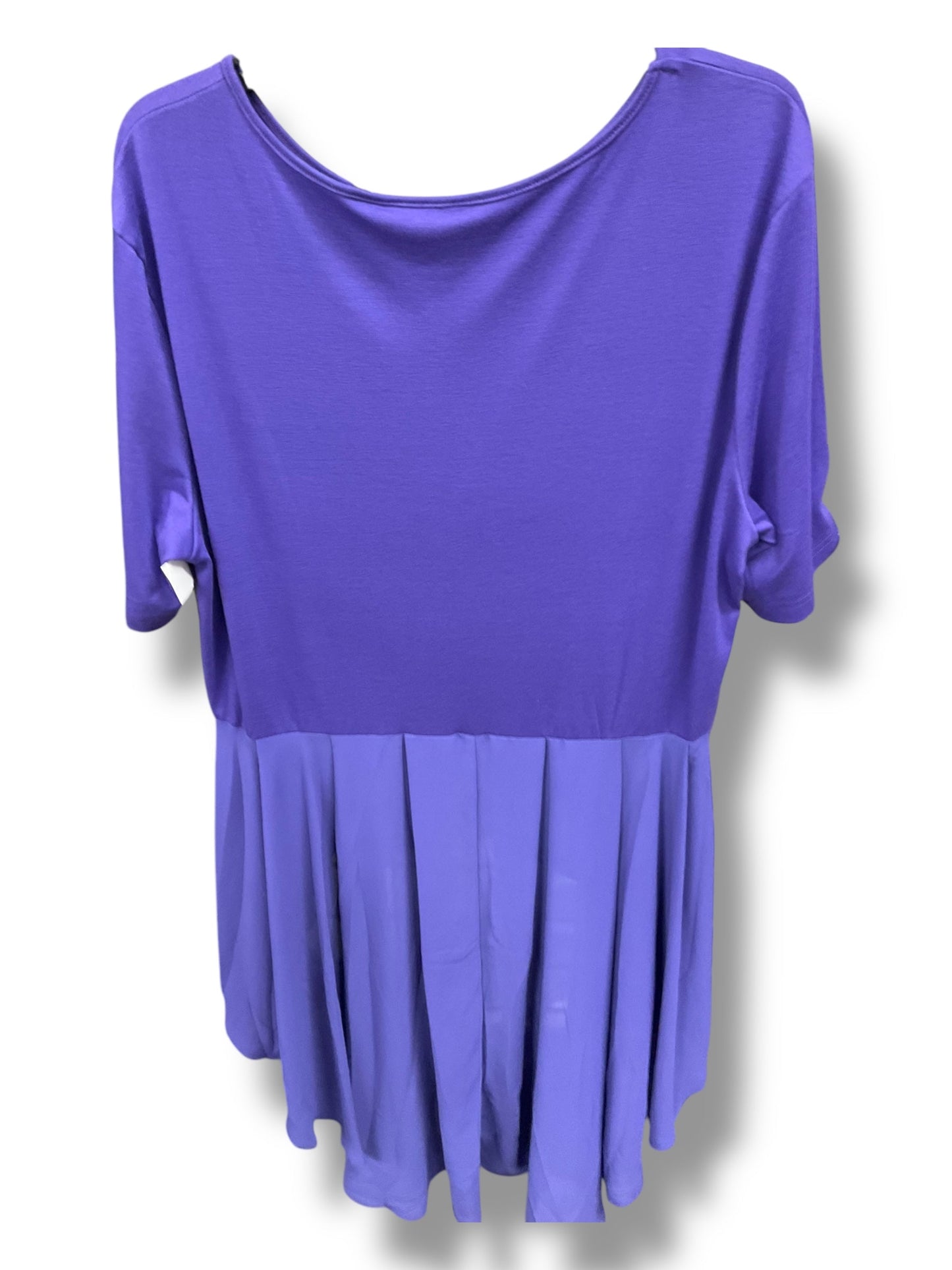 Tunic Short Sleeve By New York And Co In Purple, Size: 2x