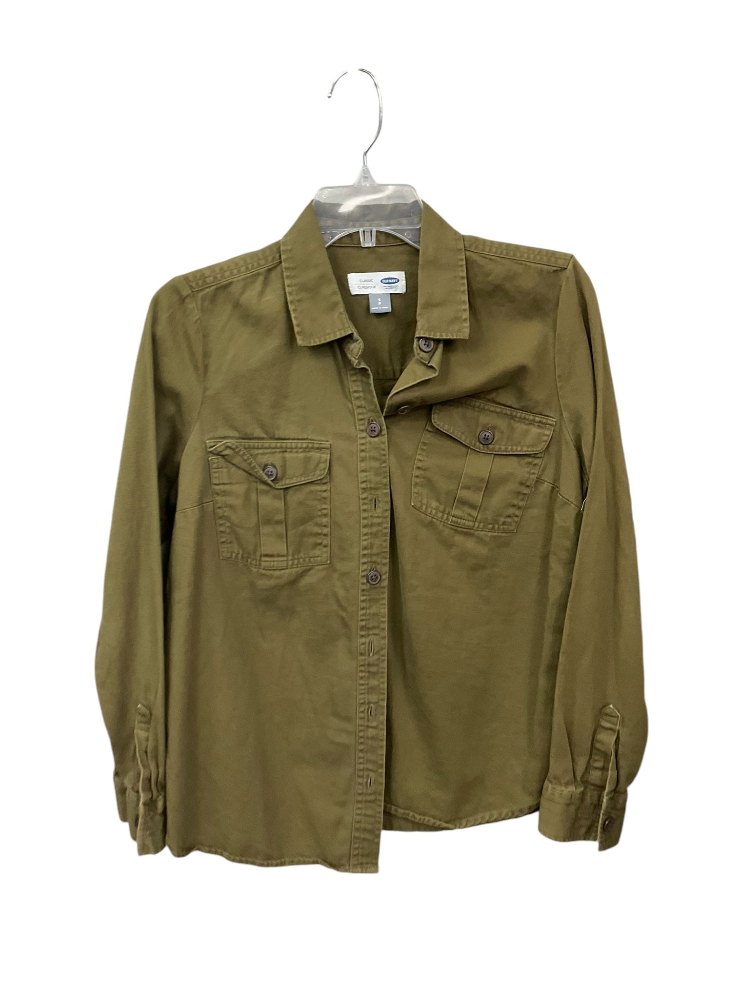 Jacket Shirt By Old Navy In Olive, Size: S