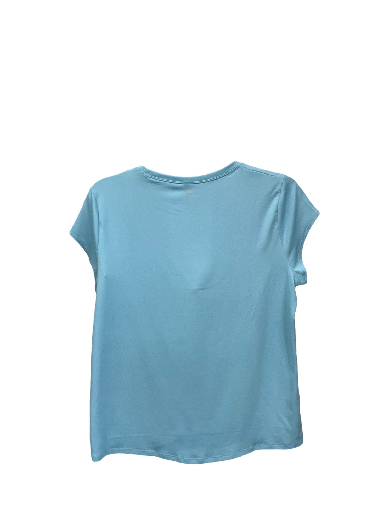 Athletic Top Short Sleeve By Kyodan In Turquoise, Size: L