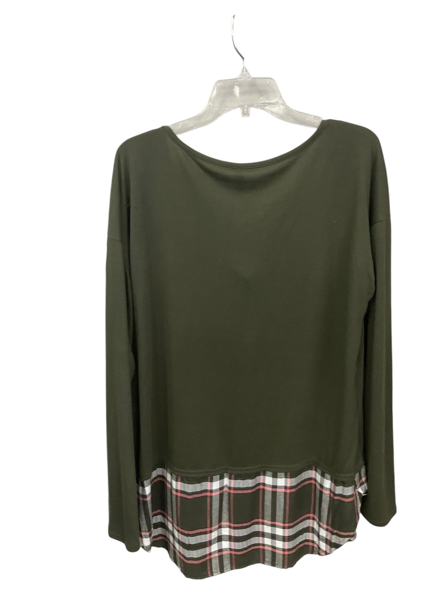 Top Long Sleeve By Massini In Olive, Size: Xl