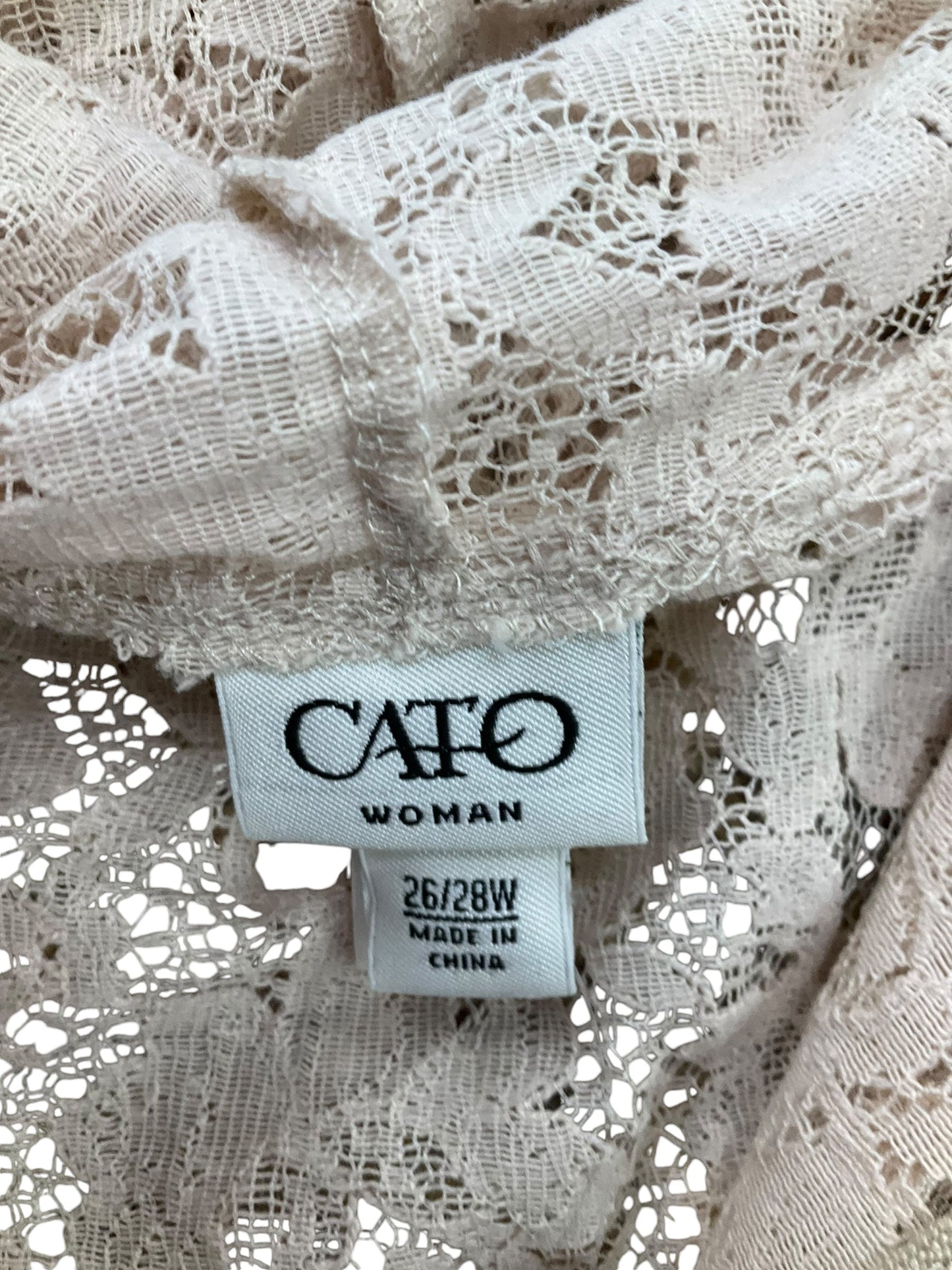 Jacket Shirt By Cato In Tan, Size: 4x