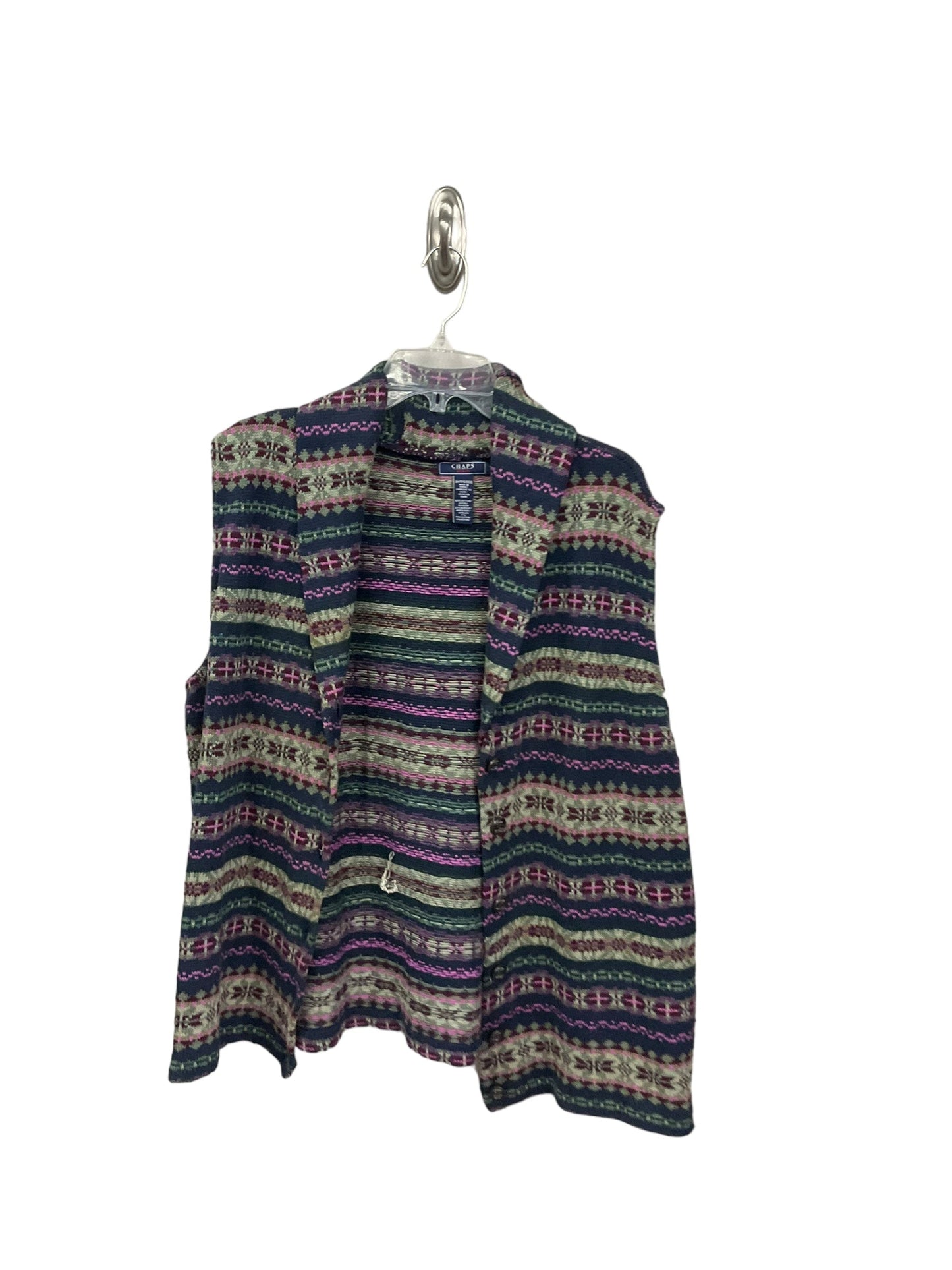 Vest Sweater By Chaps In Multi-colored, Size: 3x