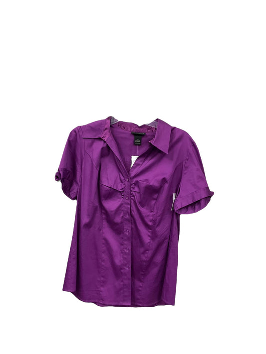 Blouse Short Sleeve By Lane Bryant In Purple, Size: 14