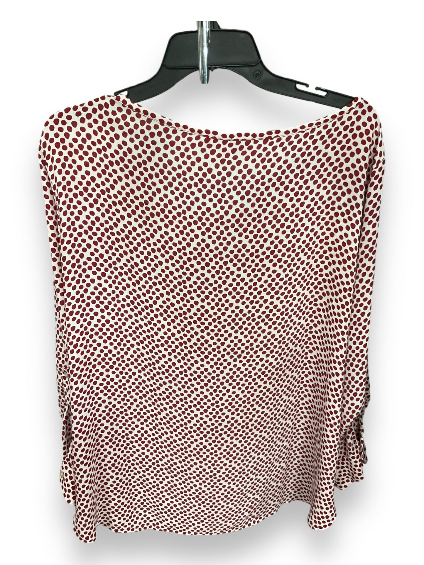 Blouse Long Sleeve By Loft In Polkadot Pattern, Size: 2x