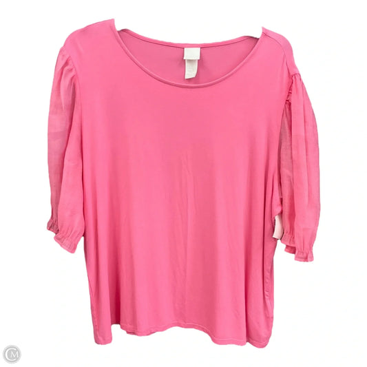Top Short Sleeve By H&m In Pink, Size: Xxl