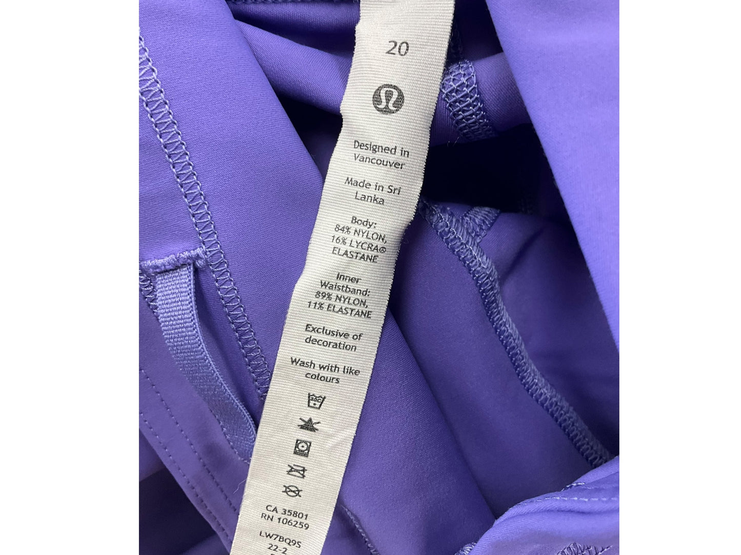 Purple Athletic Shorts Lululemon, Size 1x