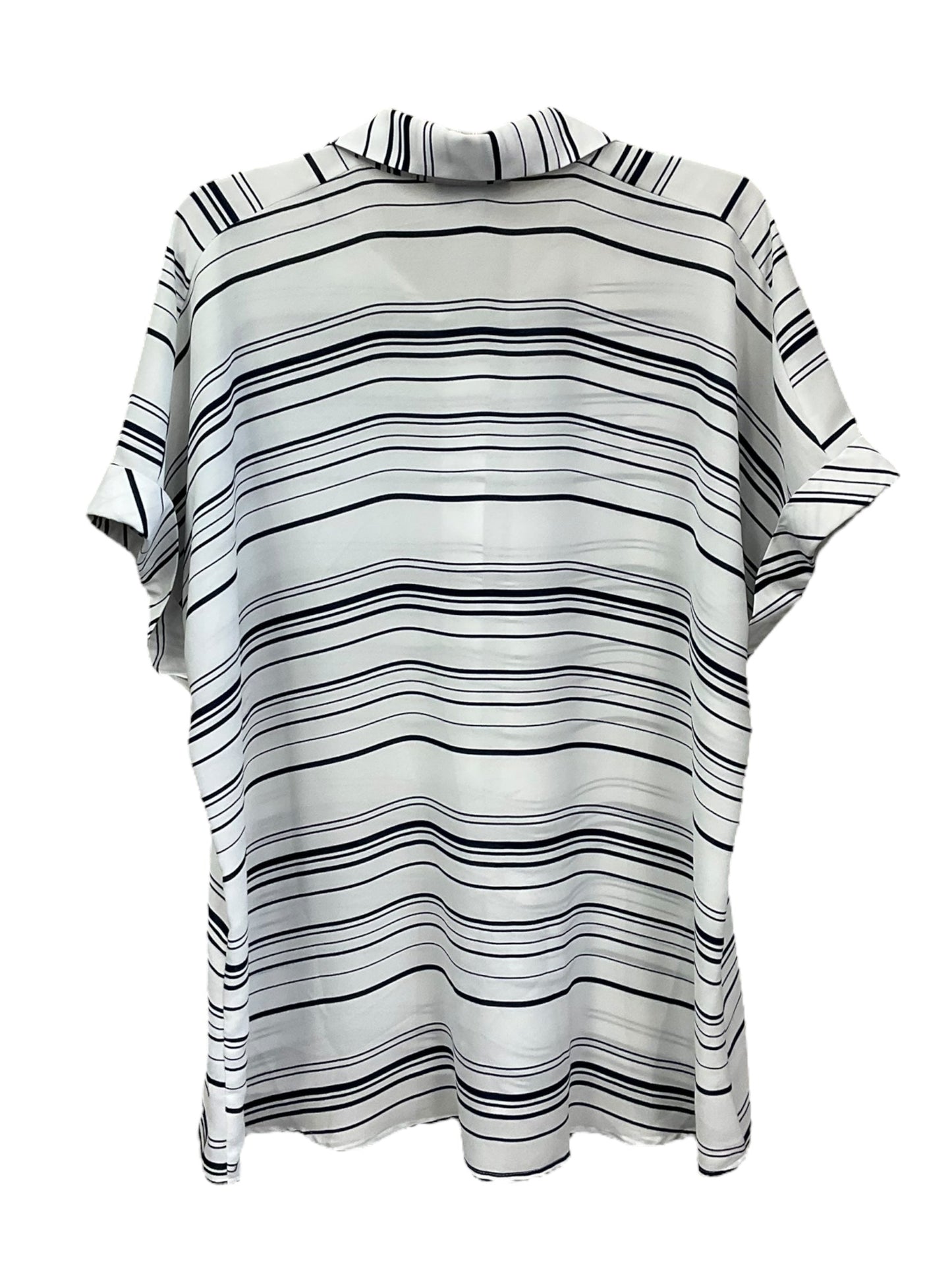 Striped Pattern Top Short Sleeve Alfani, Size 1x