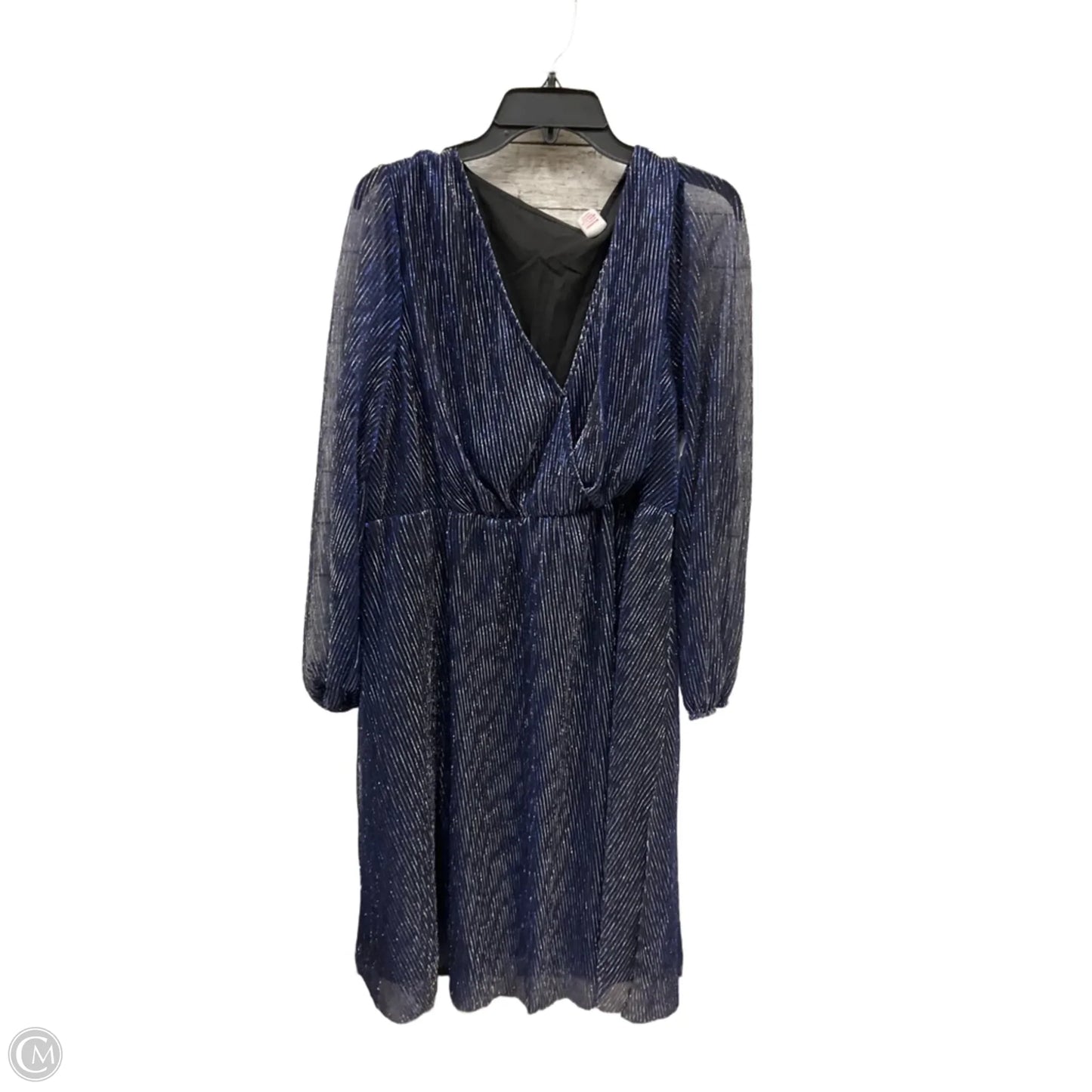 Dress Party Midi By Lane Bryant In Black & Gold, Size: 2x