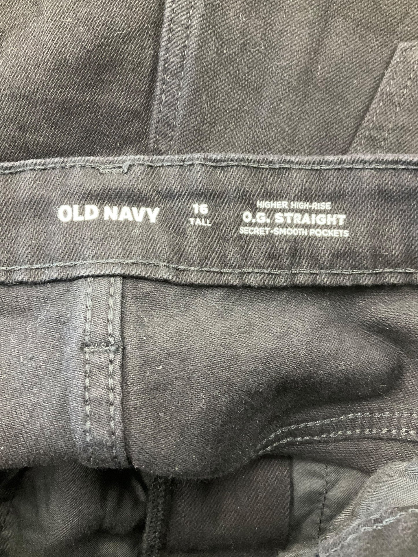 Black Jeans Straight Old Navy, Size 16
