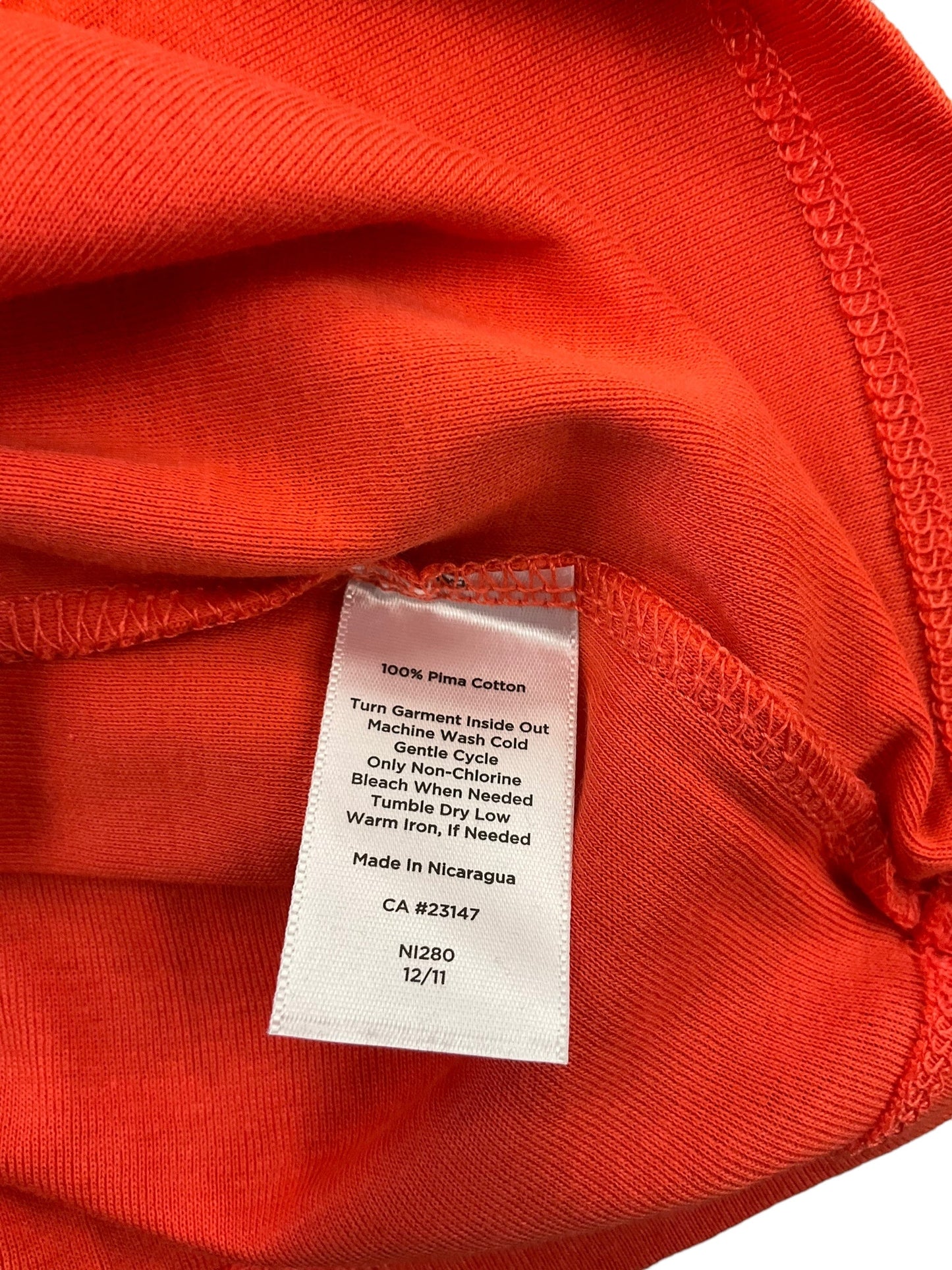 Orange Top Short Sleeve Basic Talbots, Size L