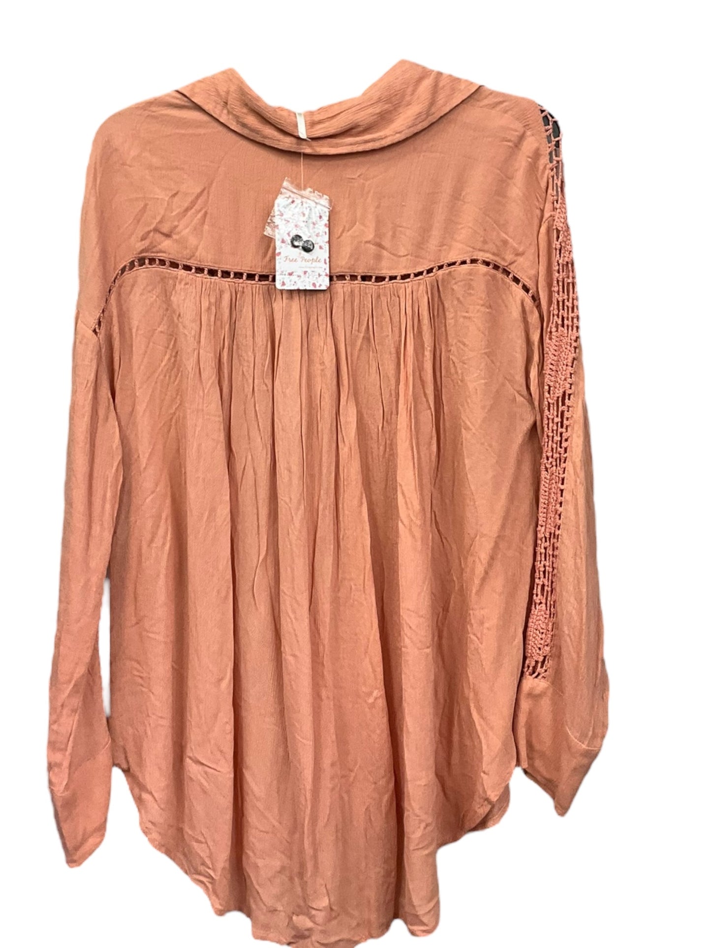 Peach Blouse Long Sleeve Free People, Size S