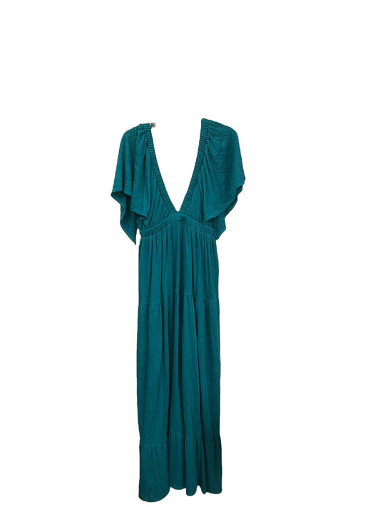 Teal Dress Casual Maxi Clothes Mentor, Size M