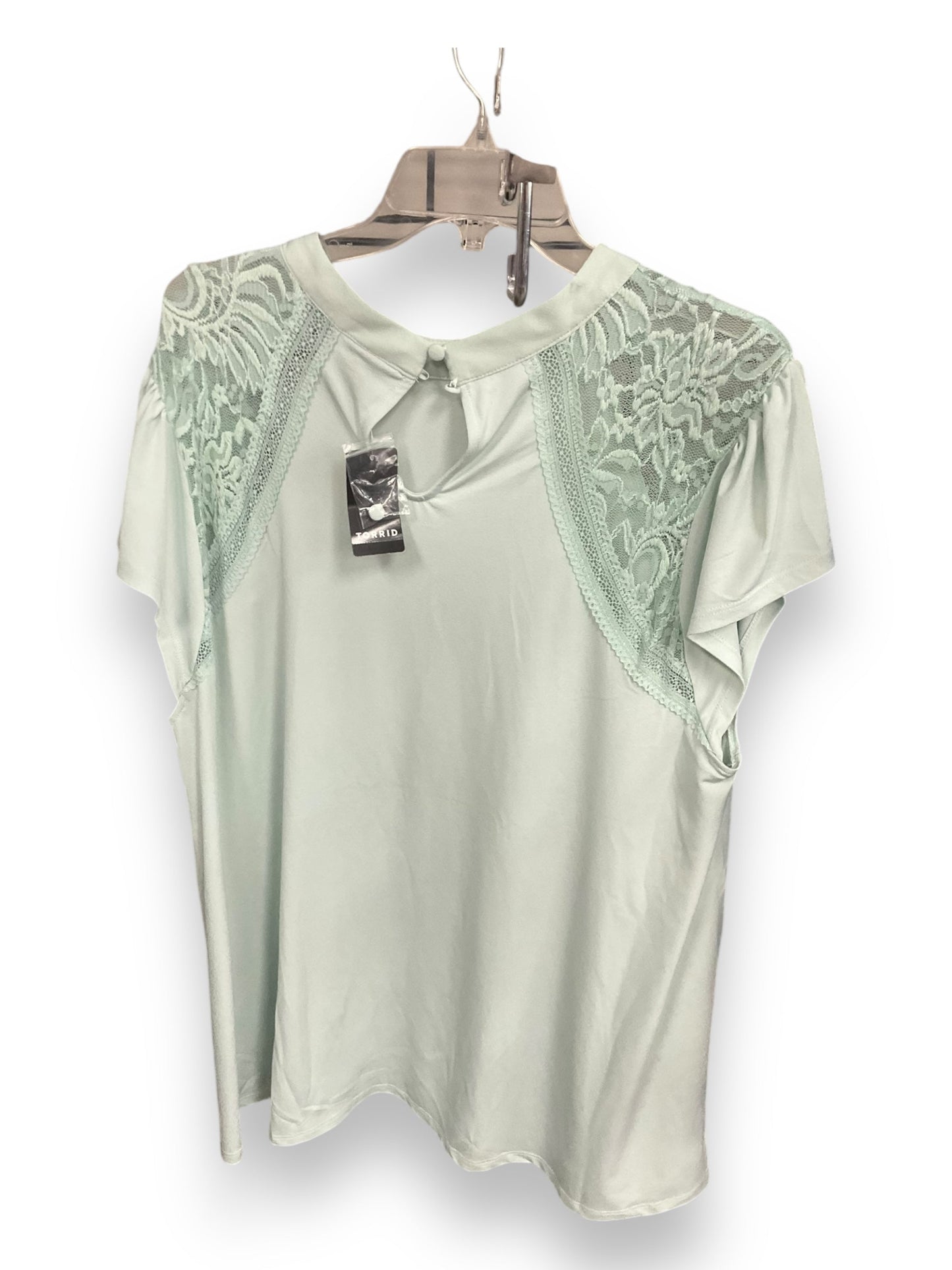 Top Short Sleeve By Torrid In Aqua, Size: 3x