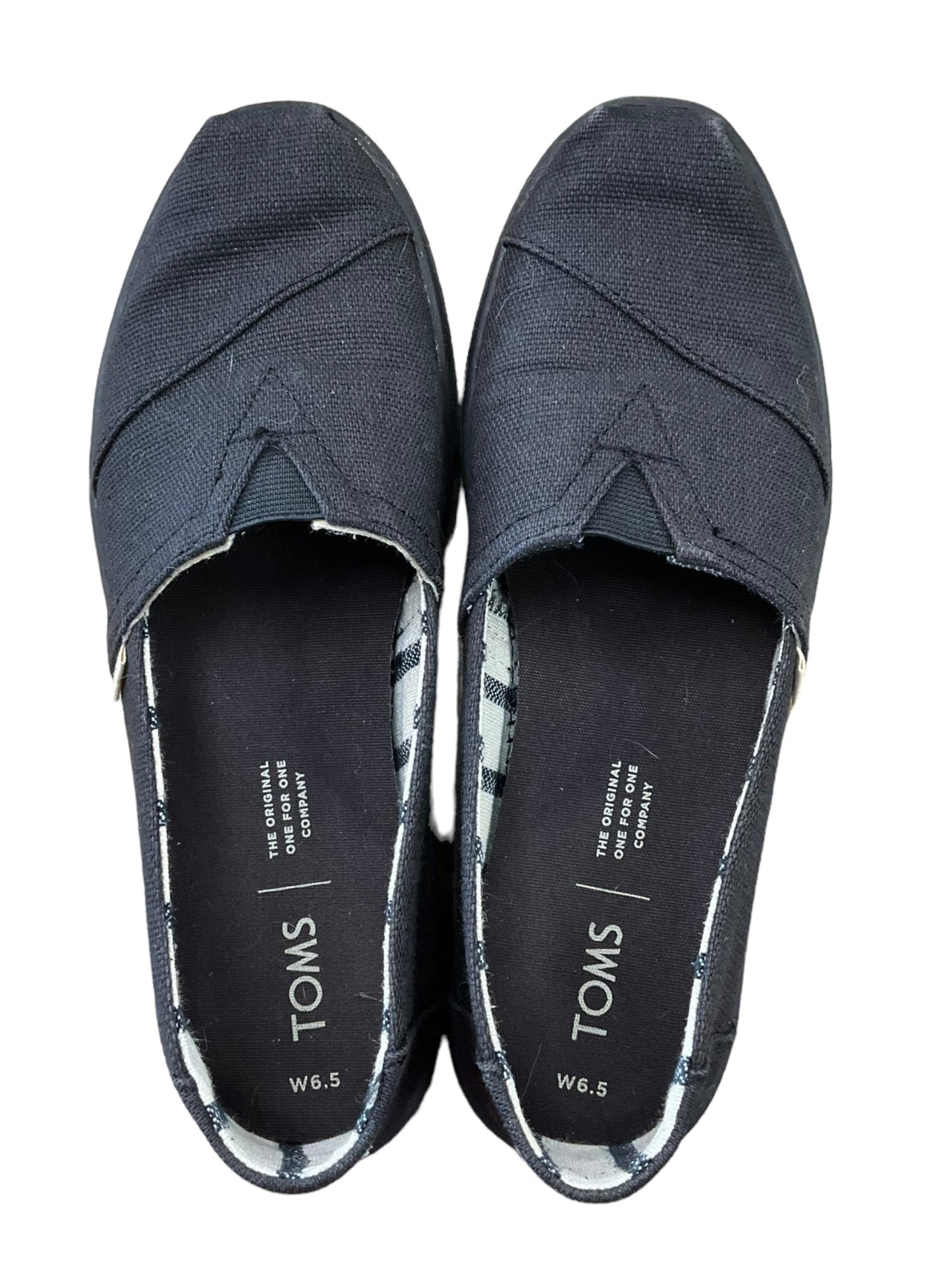 Black Shoes Flats Toms, Size 6.5