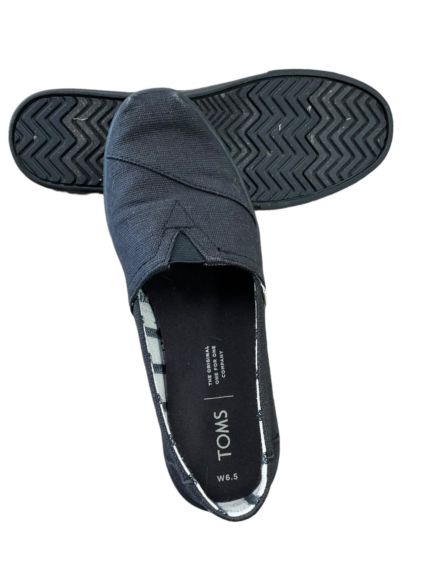 Black Shoes Flats Toms, Size 6.5