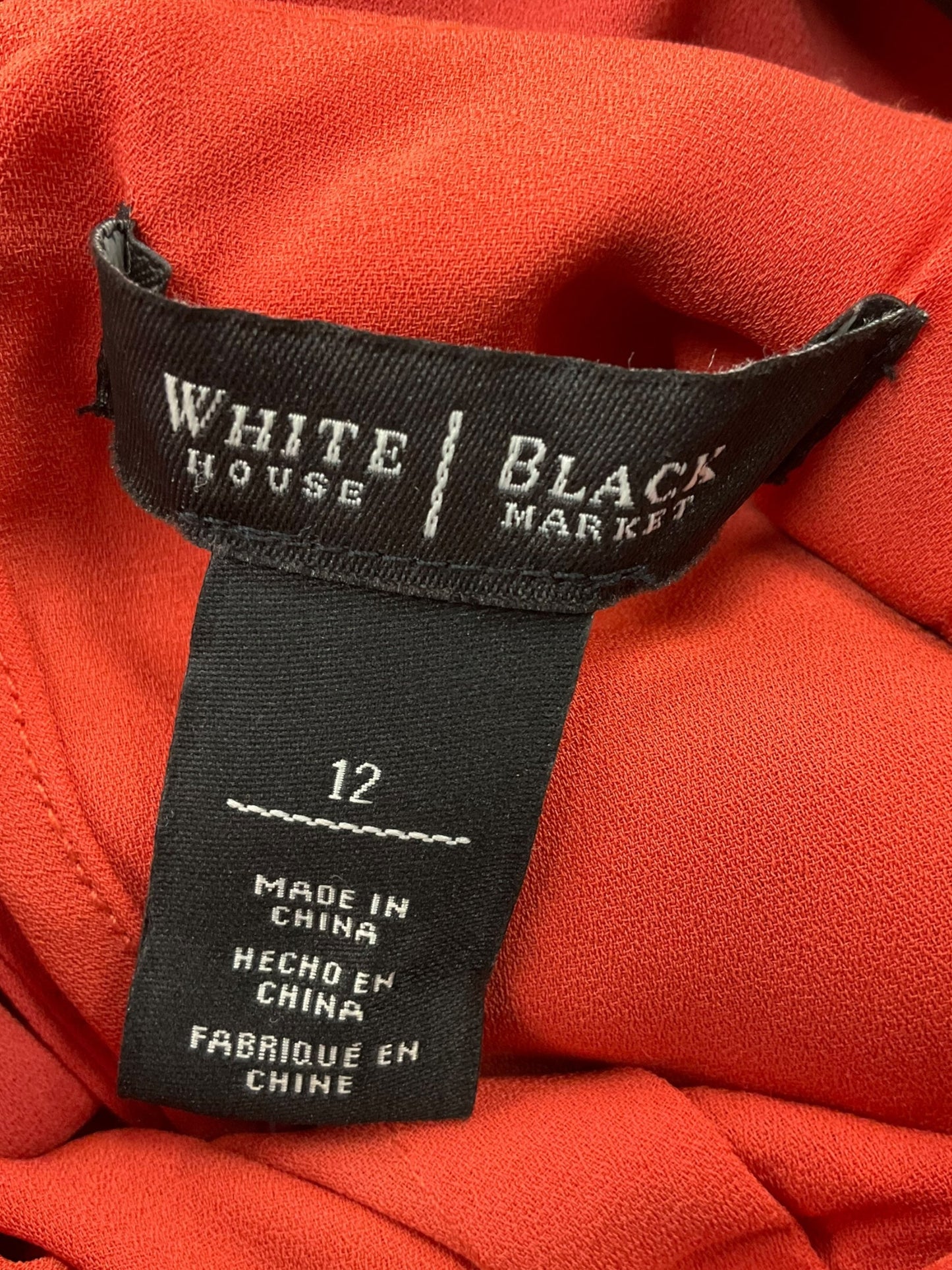 Orange Dress Casual Maxi White House Black Market, Size 12