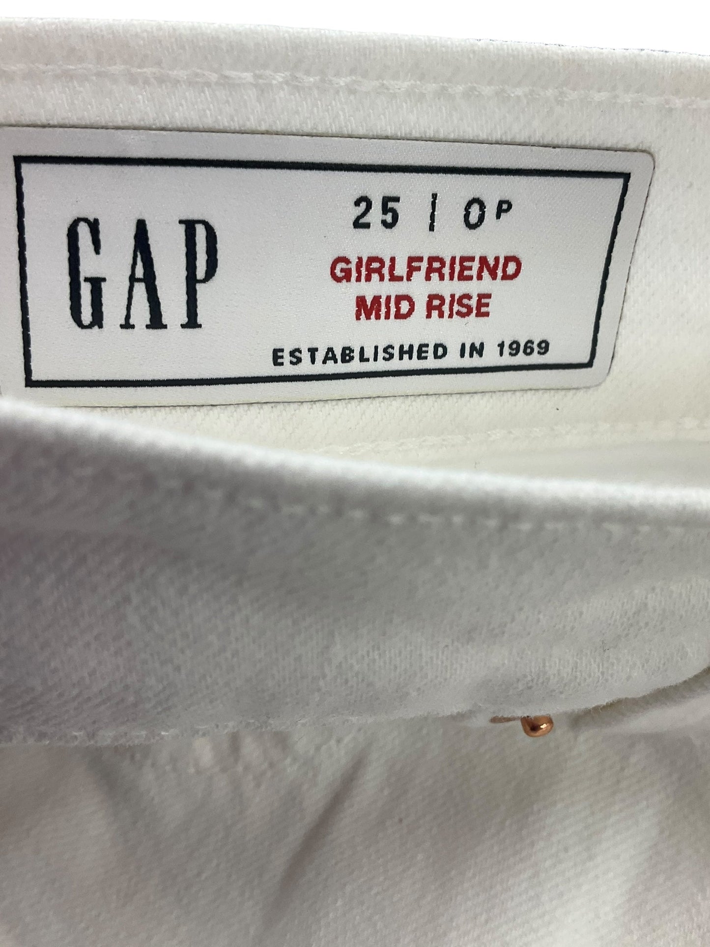 White Denim Jeans Cropped Gap, Size 0