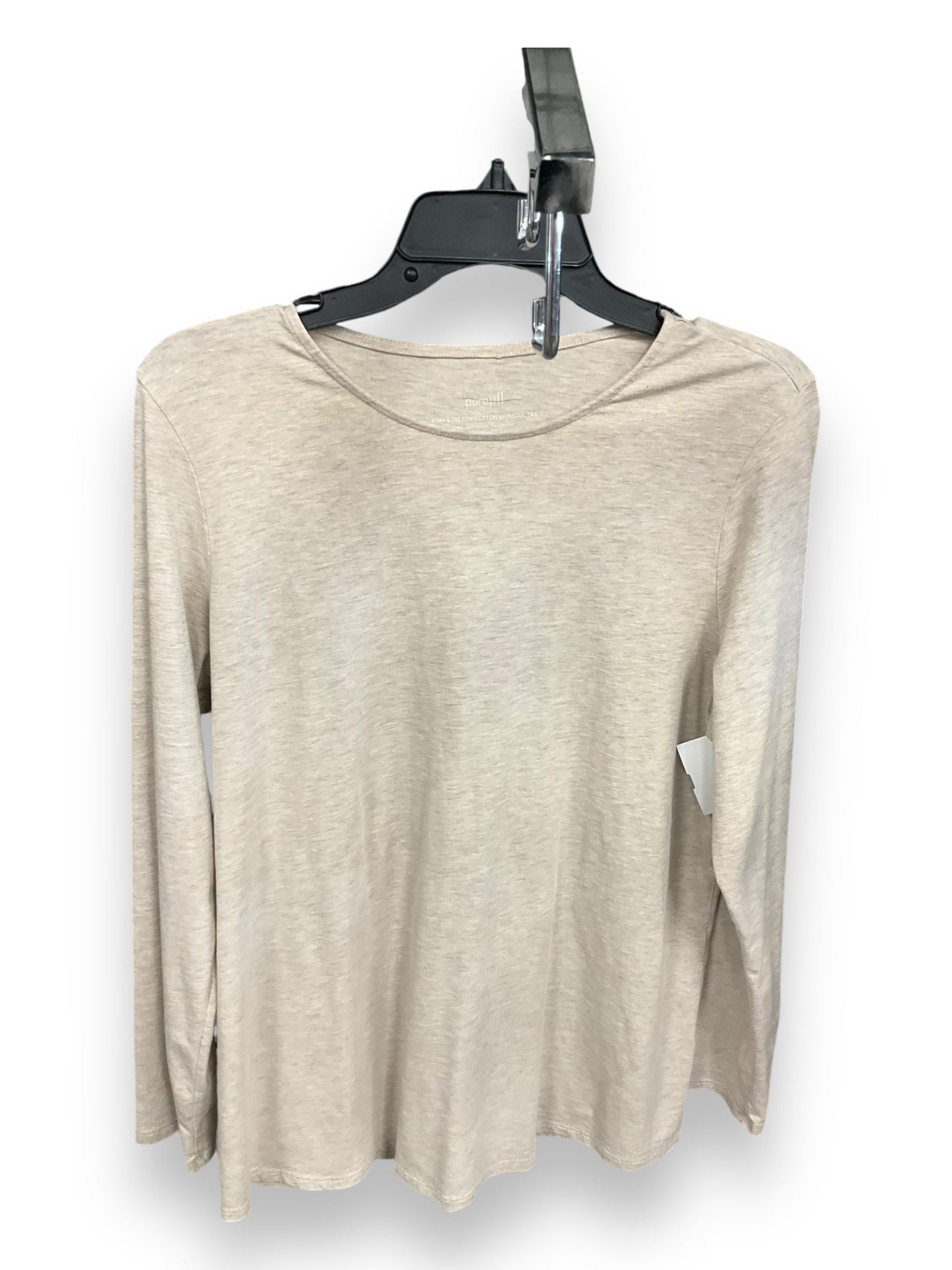 Top Long Sleeve Basic By Pure Jill In Beige, Size: M