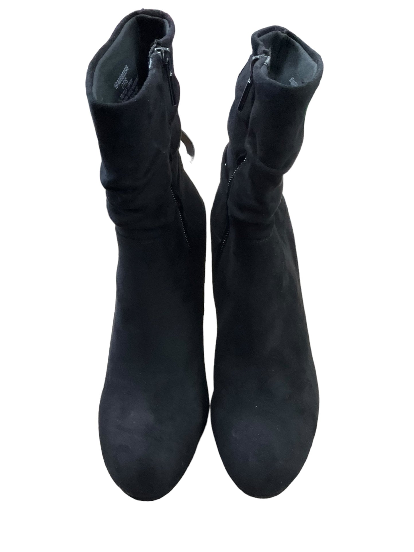 Black Boots Ankle Heels Impo, Size 10