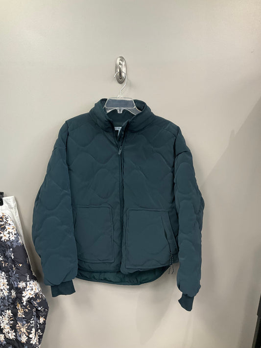 Green Coat Puffer & Quilted Flx, Size L