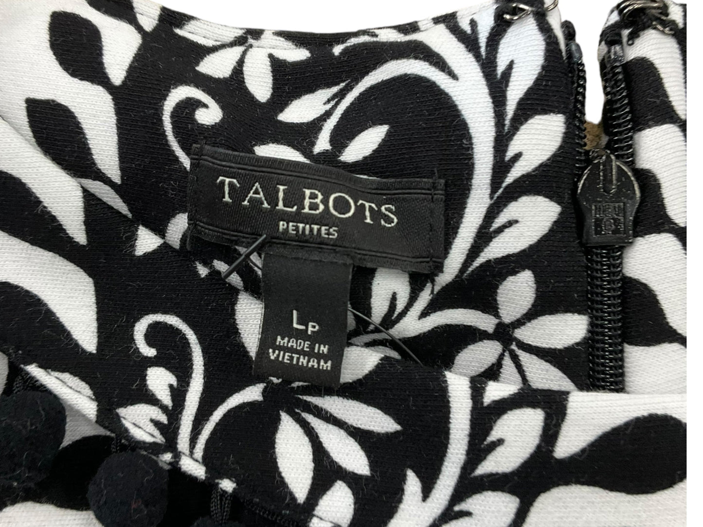 Dress Casual Short By Talbots In Black & White, Size: Petite L