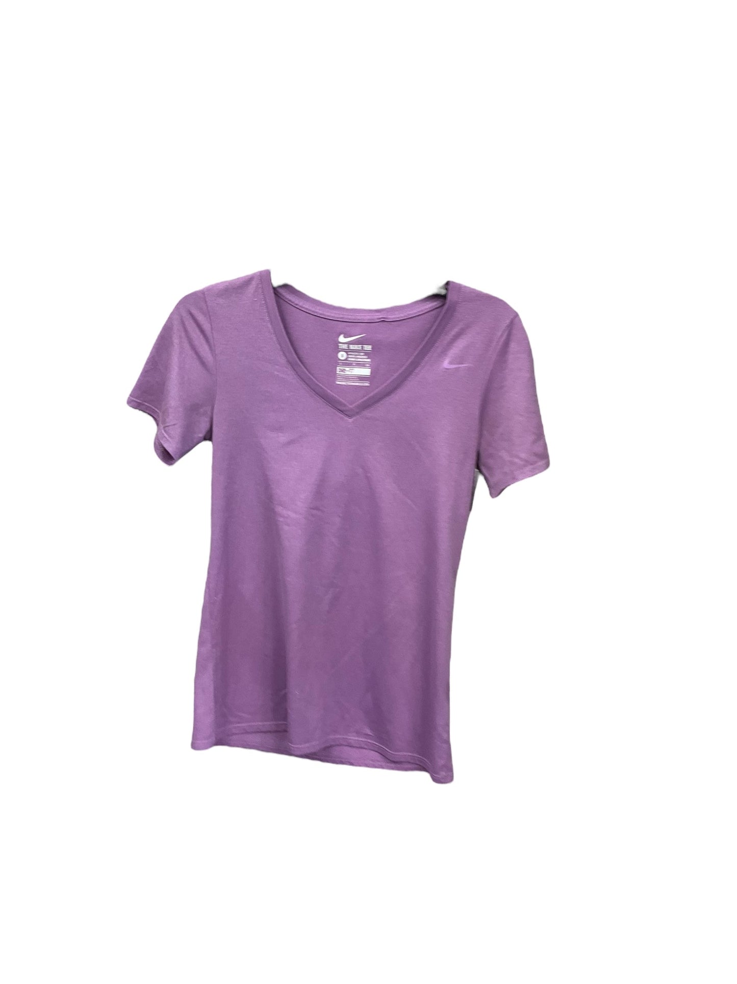 Athletic Top Short Sleeve By Nike Apparel In Purple, Size: S