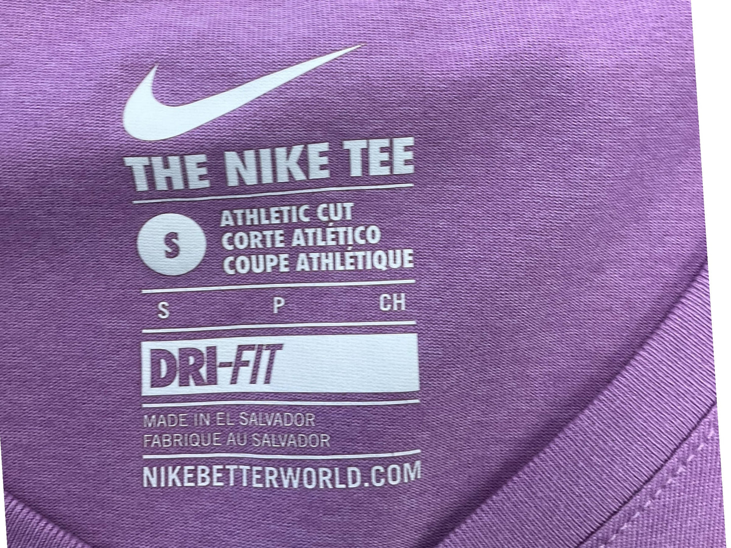 Athletic Top Short Sleeve By Nike Apparel In Purple, Size: S