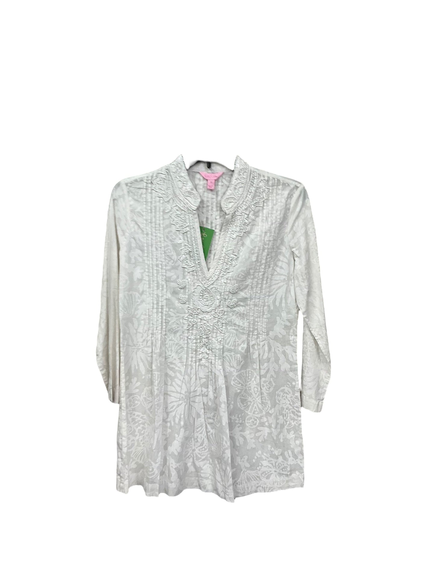 Top Long Sleeve By Lilly Pulitzer In White, Size: Xs