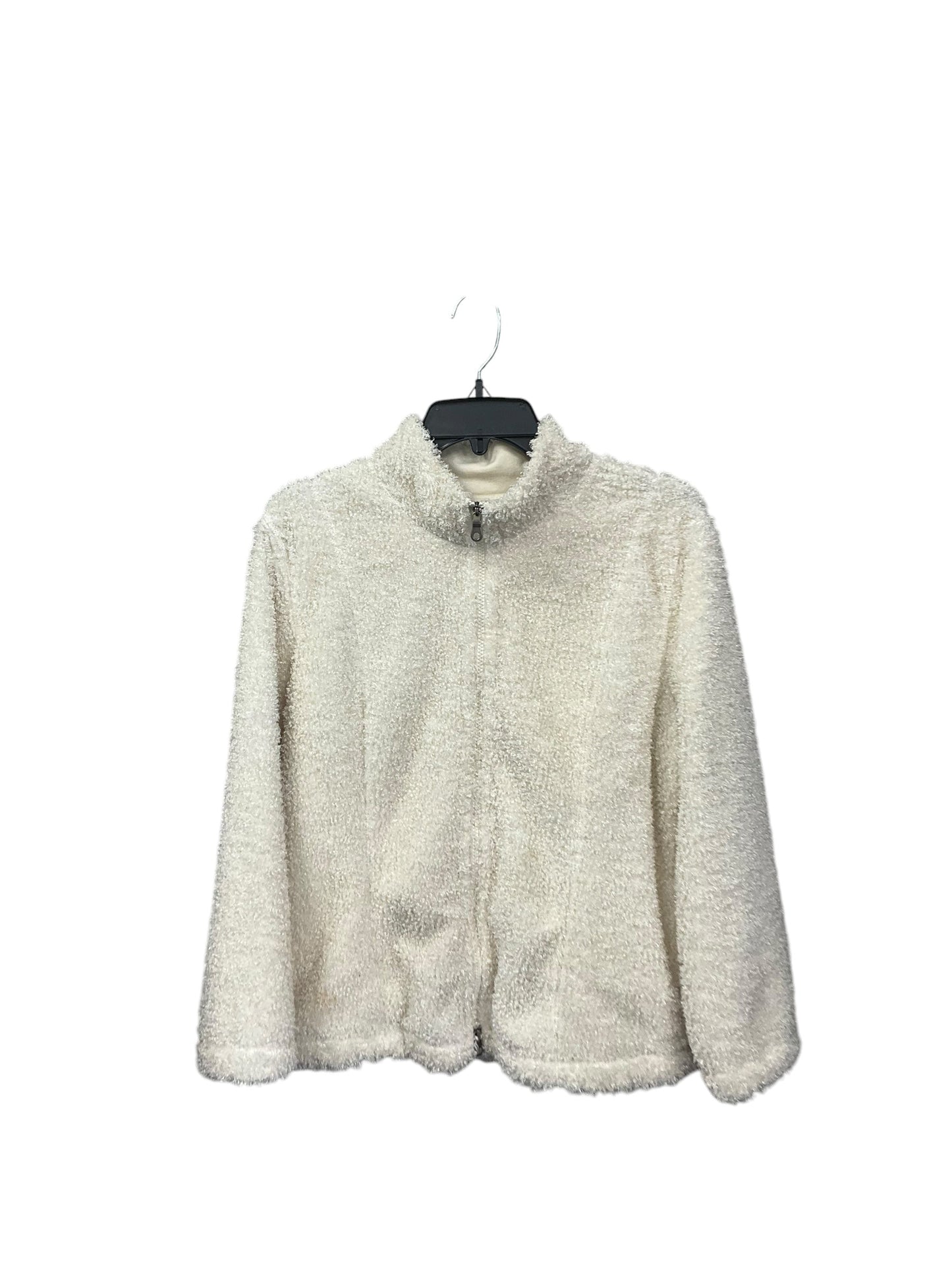 Jacket Faux Fur & Sherpa By J. Jill In Ivory, Size: Petite  M