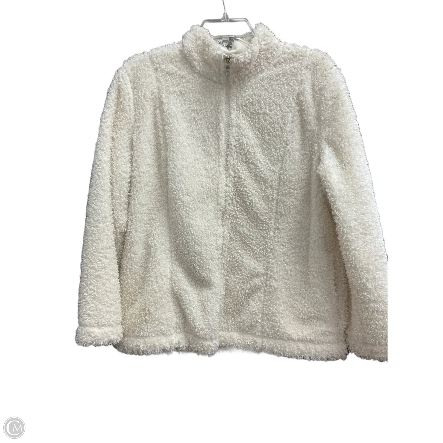 Jacket Faux Fur & Sherpa By J. Jill In Ivory, Size: Petite  M