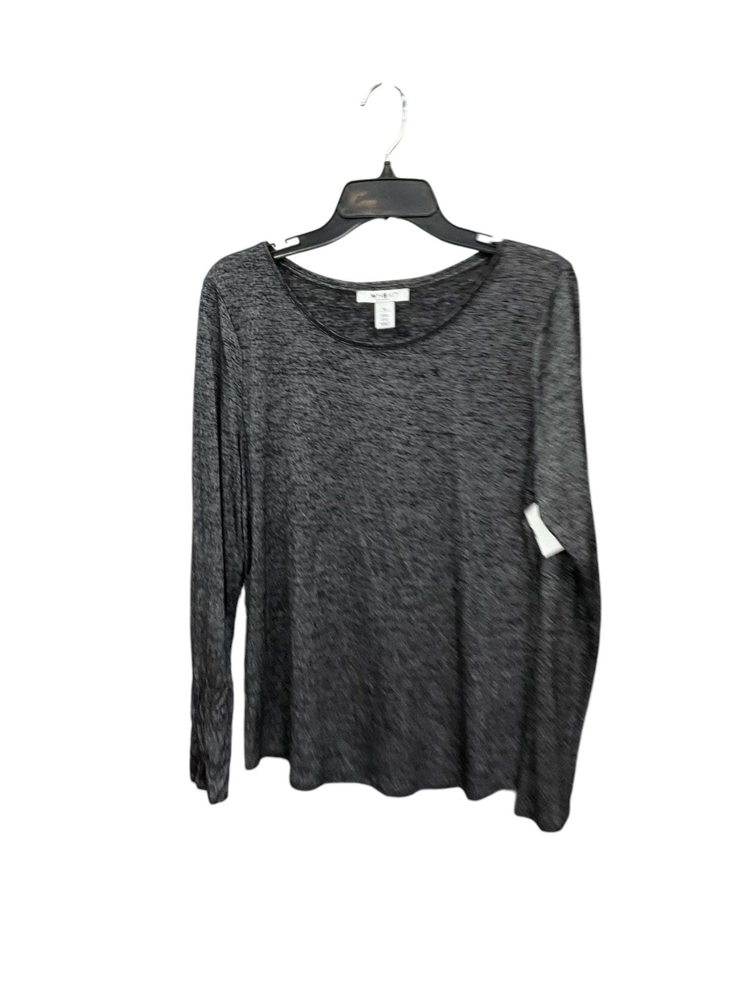 Top Long Sleeve By White House Black Market In Black & Silver, Size: Xl